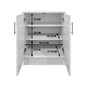 Шкаф за обувки Souken за 6 чифта обувки бял 60x40x80см