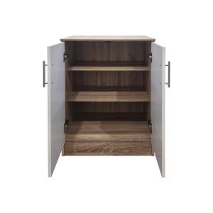 Шкаф за обувки за 6 чифта обувки Souken бяло-сонома 60x40x80см