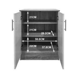 Шкаф за обувки за 6 чифта обувки Souken бяло-сонома 60x40x80см