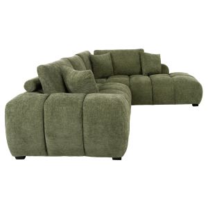 CORNER SOFA (RIGHT) COVEN HM3266.14R GREEN FABRIC 298X102-208X85CM.