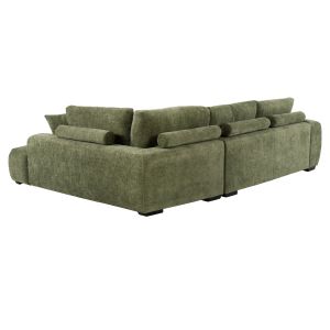 CORNER SOFA (RIGHT) COVEN HM3266.14R GREEN FABRIC 298X102-208X85CM.