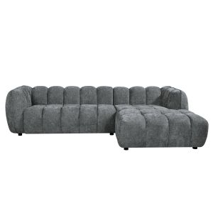 Corner sofa (right) Lykke HM3326.01R gray fabric 280X89-165X70ВСМ.