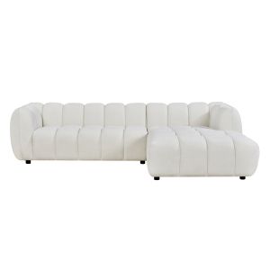 Corner sofa (right) Lykke HM3326.02R ecru fabric 280X89-165X70ВСМ.
