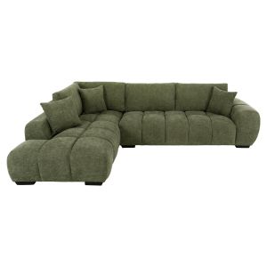 CORNER SOFA (LEFT) COVEN HM3266.14L GREEN FABRIC 298X102-208X85CM.