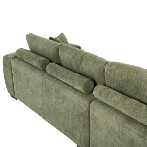 CORNER SOFA (LEFT) COVEN HM3266.14L GREEN FABRIC 298X102-208X85CM.