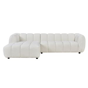 Corner sofa (left) Lykke HM3326.02L ecru fabric 280X89-165X70ВСМ.