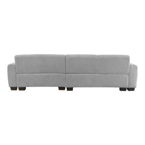 Corner sofa with a reversible corner Erros with fabric in light gray color 287x161x71cm