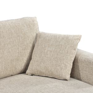 Kamore corner sofa bed with storage, fabric, beige, 223x146x85cm
