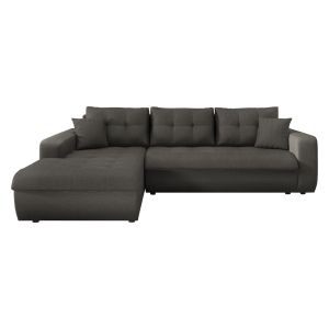 Corner sofa bed left Kanso HM3338.01L gray fabric 244X188X80 cm.