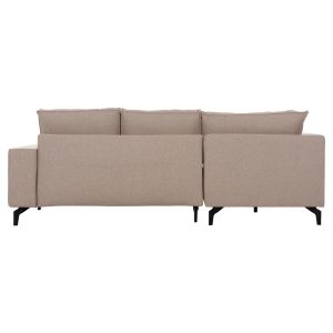 Corner sofa bed with storage space Saffira HM3303.03L beige fabric 270X195X100HCM.