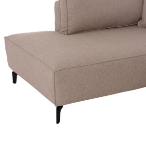 Corner sofa bed with storage space Saffira HM3303.03L beige fabric 270X195X100HCM.