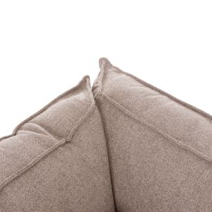 Corner sofa bed with storage space Saffira HM3303.03L beige fabric 270X195X100HCM.