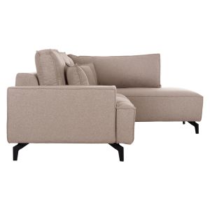 Corner sofa bed with storage space Saffira HM3303.03R beige fabric 270X195X100HCM.