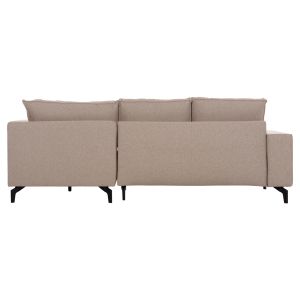 Corner sofa bed with storage space Saffira HM3303.03R beige fabric 270X195X100HCM.