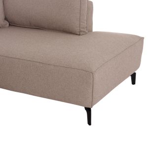 Corner sofa bed with storage space Saffira HM3303.03R beige fabric 270X195X100HCM.