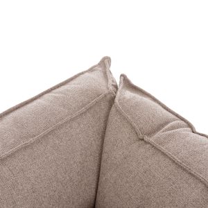 Corner sofa bed with storage space Saffira HM3303.03R beige fabric 270X195X100HCM.