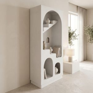 Boolten Mdf white bookcase 80X38X190 cm