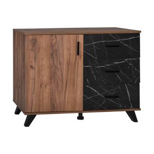 Miami buffet with black marble color 106X40X84CM