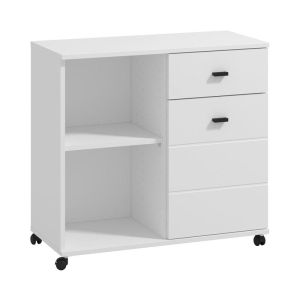 White chest of drawers Corby 77 2K 77X35X72CM