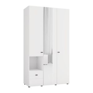 Wardrobe Campsie 3K1F1O H207 color white 118X52X208CM