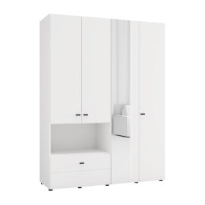 Wardrobe Campsie 4K1F1O H207 color white 155X52X208CM