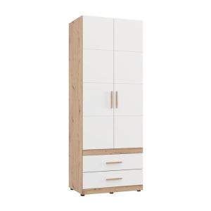 Wardrobe Dillon 2K2F H207 artisan oak-white 79X52X208CM