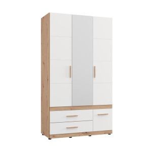 Wardrobe Dillon 3K3F1O H207 artisan oak-white 117X52X208CM