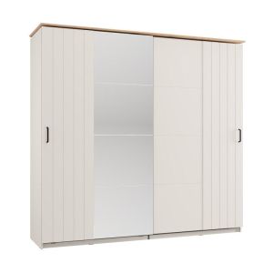 Wardrobe with mirror Lambeth 220 Og H205 cashmere-colored artisan oak 220X62X205CM