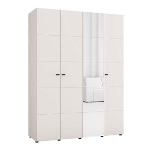 Wardrobe with mirror Salamis 4K1O H207 cashmere color 155X52X208CM