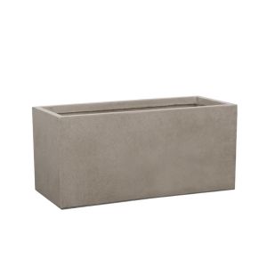 Large fiberclay pot, mocha color - rectangular - 80X37X37CM