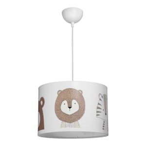 Children's chandelier Safari Led E27 multi-colored Pvc D30X20CM