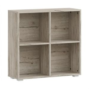 Smart 4P bookcase, gray oak color, 74X25X76 cm