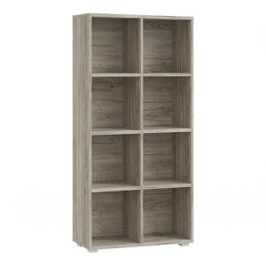 Bookcase Smart 8P, gray oak color, 74X25X146 cm