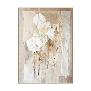 Painting on canvas FL50243 beige-gold color 80X4X120CM
