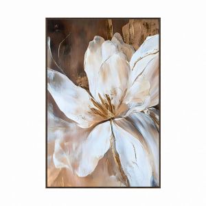 Painting on canvas FL50295 beige-gold-white color 80X4X120CM