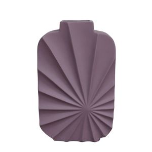 Ceramic vase purple tall with radiating edges - 19X9X31CM 16/KIB