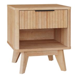 Hamea bedside table made of Mdf in natural color 45X39.5X50.2 cm