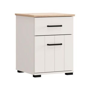 Lambeth bedside table NO1F1V cashmere-colored oak Artisan 41X41X54CM