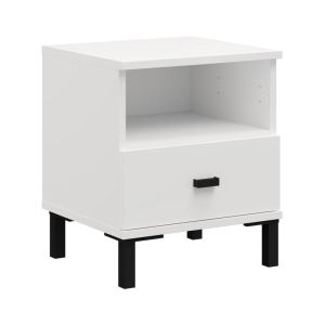 Bedside table Salamis NO1F white color 39X35X45CM