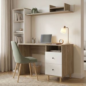 Office module Kontor Sonoma-white 160X50X162CM