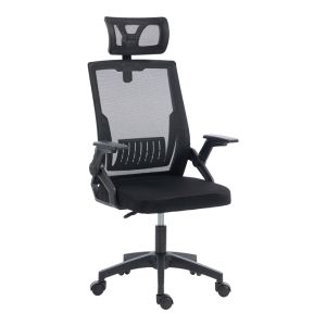 Office chair Plymot Mesh, black color, 48X58X112-122 cm