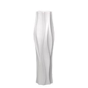Floor vase white ceramic ribbed - 16.5X59CM 1/6KIB