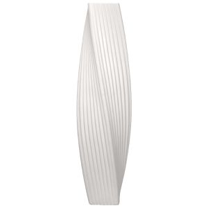 Floor vase white ceramic twisted/lined - 23X102 1/BOX