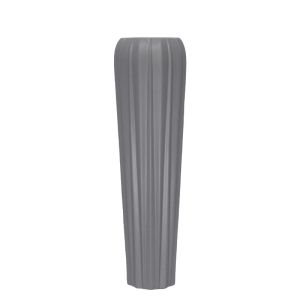 Floor vase gray ceramic with lines - 16.5X58CM 1/6KIB
