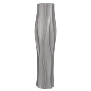 Floor vase gray ribbed - 19.5X78CM 1/4KIB