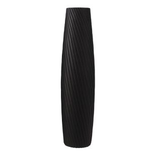Black ceramic floor vase with diagonal lines - 19.5X76CM 1/4KIB