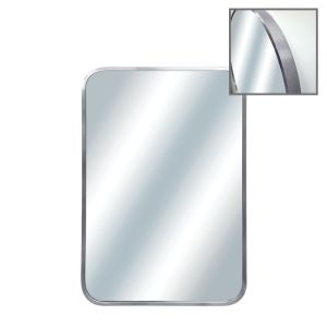 Rectangular wall mirror with silver aluminum frame - 40X60X4CM 1/8KIB
