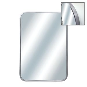 Rectangular wall mirror with silver aluminum frame - 50X70X4CM 1/6KIB