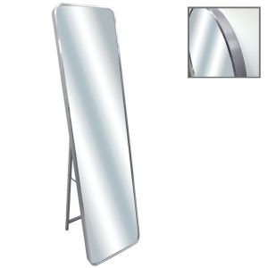 Rectangular connected mirror (for floor) with silver aluminum frame - 40X150X4CM 1/3 Box