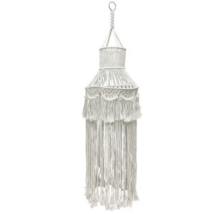 Light cream hat (lampshade) long, knitted with cotton thread - Φ28X100CM 40/KIB